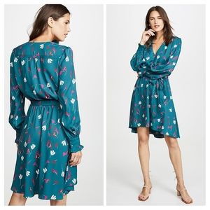 Joie Marlayne floral blue dress size xs